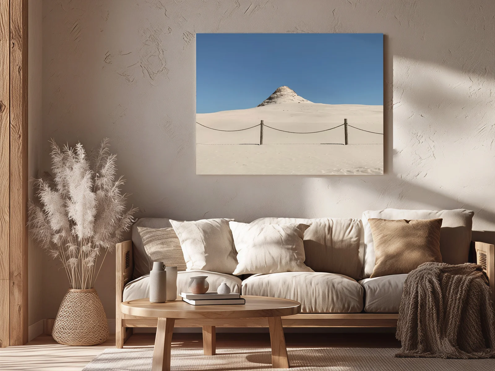 Dune Marker canvas print in a living room