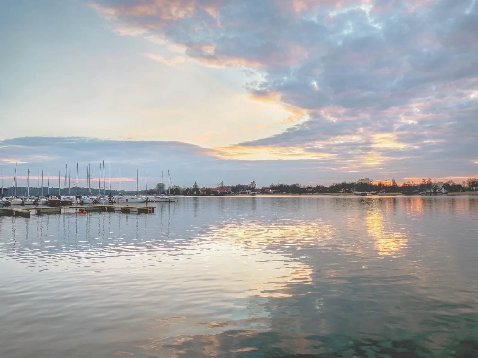 Lake Afterglow full art print in frame
