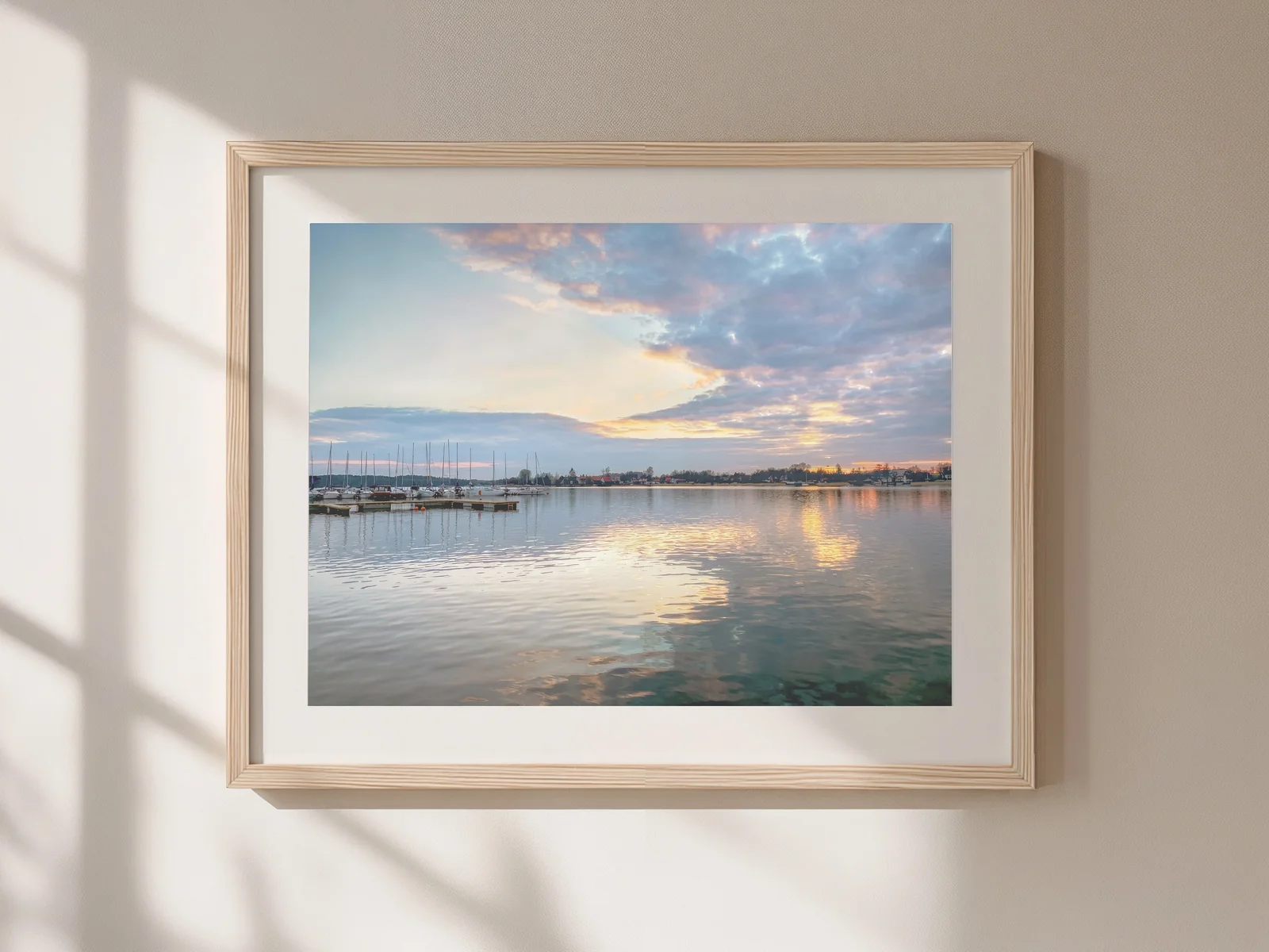 Lake Afterglow framed art print for product grid